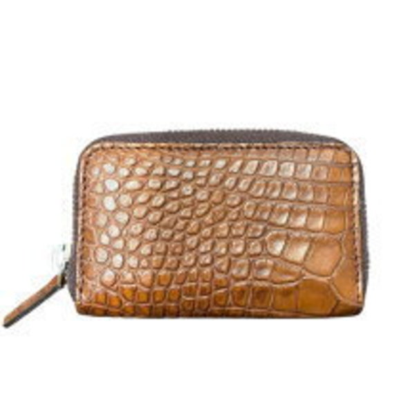 Gucci Leather Case Coin Birth Croco - Picture 1 of 7